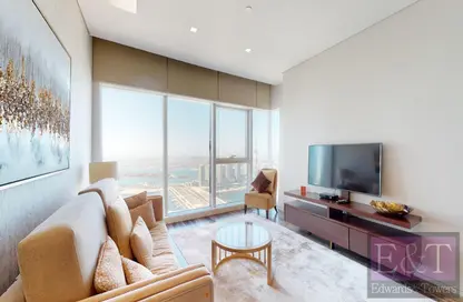 Living Room image for: Apartment - 2 Bedrooms - 3 Bathrooms for sale in Damac Heights - Dubai Marina - Dubai, Image 1