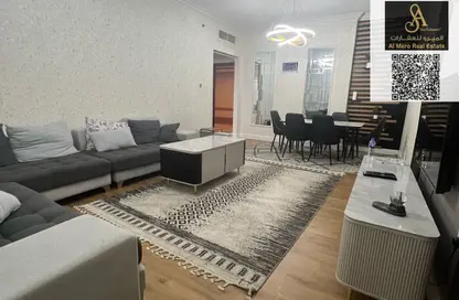 Apartment - 2 Bedrooms - 2 Bathrooms for rent in Orient Tower 2 - Orient Towers - Al Bustan - Ajman