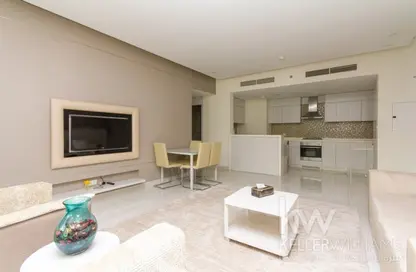 Living Room image for: Apartment - 2 Bedrooms - 2 Bathrooms for sale in DAMAC Maison The Vogue - Business Bay - Dubai, Image 1