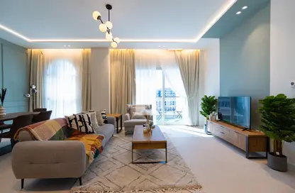 Living Room image for: Apartment - 2 Bedrooms - 3 Bathrooms for sale in Burj View Residence - Arjan - Dubai, Image 1