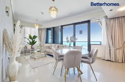 Living / Dining Room image for: Apartment - 2 Bedrooms - 3 Bathrooms for sale in Ocean Heights - Dubai Marina - Dubai, Image 1