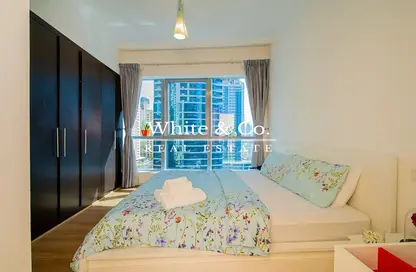 Room / Bedroom image for: Apartment - 1 Bedroom - 2 Bathrooms for rent in Bay Central West - Bay Central - Dubai Marina - Dubai, Image 1