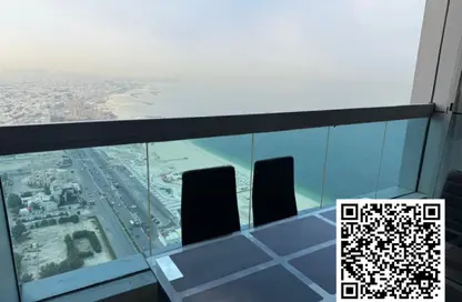 Apartment - 1 Bedroom - 2 Bathrooms for rent in Corniche Tower - Ajman Corniche Road - Ajman