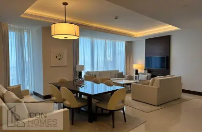 Living / Dining Room image for: Hotel  and  Hotel Apartment - 2 Bedrooms - 3 Bathrooms for rent in The Address Sky View Tower 2 - The Address Sky View Towers - Downtown Dubai - Dubai, Image 1