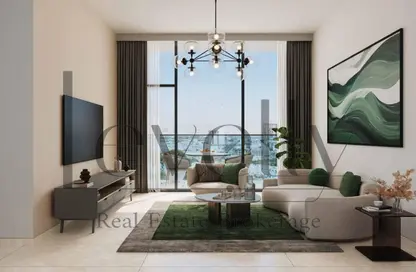 Living Room image for: Apartment - 1 Bedroom - 1 Bathroom for sale in Sapphire 32 - Jumeirah Village Circle - Dubai, Image 1
