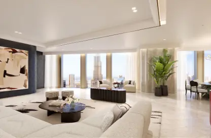 صورة لـ غرفة المعيشة شقة - 4 غرف نوم - 5 حمامات للبيع في فندق وريزيدنس باكارات دبي - برج خليفة - دبي وسط المدينة - دبي ، صورة رقم 1