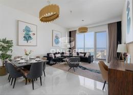 Living / Dining Room image for: Apartment - 3 bedrooms - 4 bathrooms for rent in Palm View - Dubai Media City - Dubai, Image 1