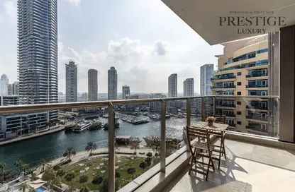 شقة - 2 غرف نوم - 3 حمامات للايجار في برج التألق 2 - أبراج البريق - دبي مارينا - دبي