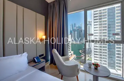 النزل و الشقق الفندقية - 2 غرف نوم - 2 حمامات للايجار في برج سفير - دبي مارينا - دبي
