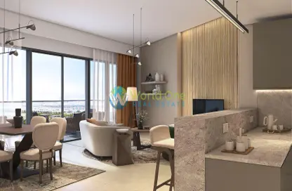Living / Dining Room image for: Apartment - 1 Bedroom - 2 Bathrooms for sale in Golf Greens - DAMAC Hills - Dubai, Image 1