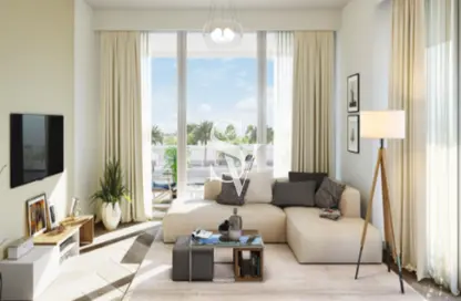 Living Room image for: Apartment - 1 Bathroom for sale in AZIZI Riviera 38 - Meydan One - Meydan - Dubai, Image 1