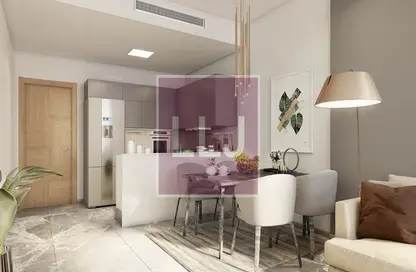 Living / Dining Room image for: Apartment - 2 Bedrooms - 3 Bathrooms for sale in The Gate - Masdar City - Abu Dhabi, Image 1