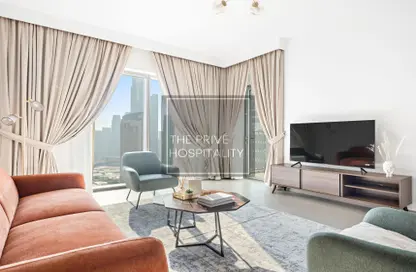 Living Room image for: Apartment - 2 Bedrooms - 2 Bathrooms for rent in Downtown Views II - Downtown Dubai - Dubai, Image 1