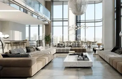 Living Room image for: Apartment - 3 Bedrooms - 4 Bathrooms for sale in Radiant Height - City Of Lights - Al Reem Island - Abu Dhabi, Image 1
