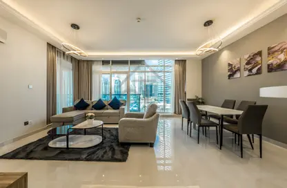 Living / Dining Room image for: Apartment - 2 Bedrooms - 3 Bathrooms for sale in Opal Tower Marina - Dubai Marina - Dubai, Image 1