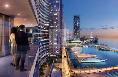 Apartment - 1 Bedroom - 1 Bathroom for sale in Grand Bleu Tower 2 - EMAAR Beachfront - Dubai Harbour - Dubai