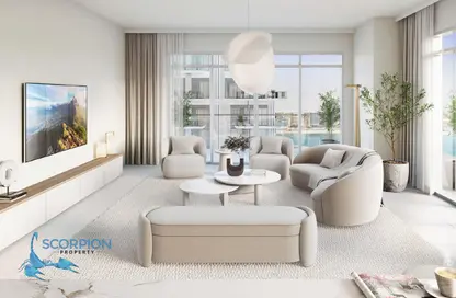 Living Room image for: Apartment - 4 Bedrooms - 4 Bathrooms for sale in Beach Mansion - EMAAR Beachfront - Dubai Harbour - Dubai, Image 1