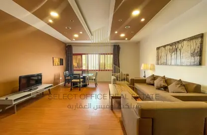 Living / Dining Room image for: Apartment - 2 Bedrooms - 2 Bathrooms for rent in Aldhay at Bloom Gardens - Bloom Gardens - Al Salam Street - Abu Dhabi, Image 1