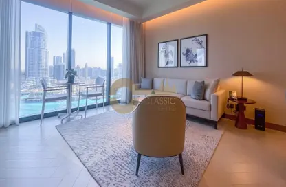 Living Room image for: Apartment - 3 Bedrooms - 3 Bathrooms for rent in The Address Residences Dubai Opera Tower 1 - The Address Residences Dubai Opera - Downtown Dubai - Dubai, Image 1