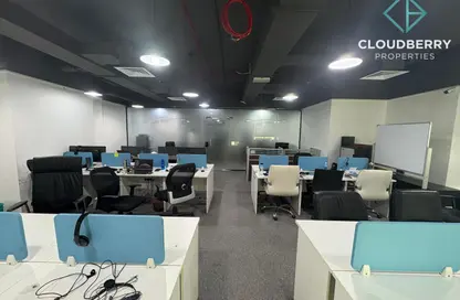 Office Space - Studio - 1 Bathroom for rent in Clover Bay Tower - Business Bay - Dubai