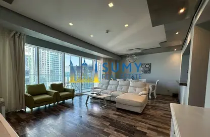 Living / Dining Room image for: Apartment - 2 Bedrooms - 4 Bathrooms for rent in Damac Heights - Dubai Marina - Dubai, Image 1