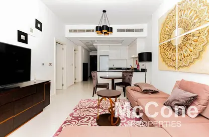 Living / Dining Room image for: Apartment - 1 Bedroom - 2 Bathrooms for rent in Ghalia - District 18 - Jumeirah Village Circle - Dubai, Image 1