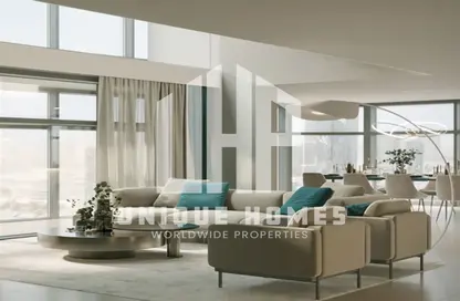 Living Room image for: Apartment - 1 Bedroom - 2 Bathrooms for sale in Radiant Square - City Of Lights - Al Reem Island - Abu Dhabi, Image 1