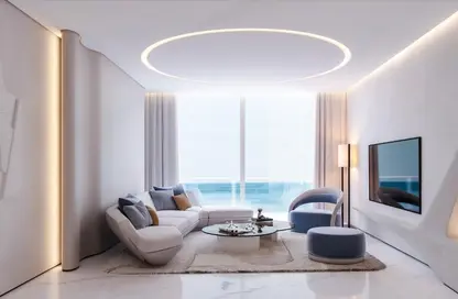 Living Room image for: Apartment - 2 Bedrooms - 3 Bathrooms for sale in Oceano - Al Marjan Island - Ras Al Khaimah, Image 1