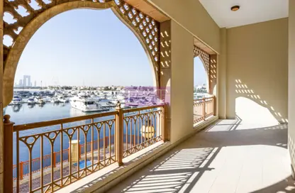 Balcony image for: Apartment - 3 Bedrooms - 4 Bathrooms for rent in Marina Residences 2 - Marina Residences - Palm Jumeirah - Dubai, Image 1