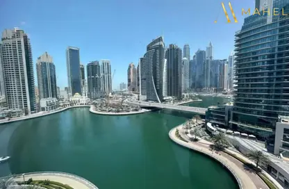 Apartment - 3 Bedrooms - 4 Bathrooms for rent in Time Place Tower - Dubai Marina - Dubai