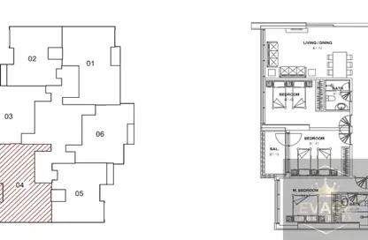 Apartment - 2 Bedrooms - 2 Bathrooms for sale in Ajman One - Phase 2 - Ajman Downtown - Ajman