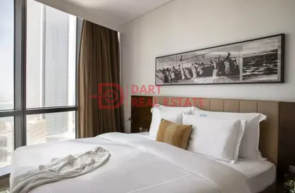 Room / Bedroom image for: Hotel  and  Hotel Apartment - 1 Bedroom - 1 Bathroom for rent in Etihad Tower 1 - Etihad Towers - Corniche Road - Abu Dhabi, Image 1