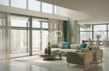 Living Room image for: Apartment - 2 Bedrooms - 2 Bathrooms for sale in Radiant Square - City Of Lights - Al Reem Island - Abu Dhabi, Image 1