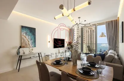 Living / Dining Room image for: Apartment - 1 Bedroom - 2 Bathrooms for rent in LIV Residence - Dubai Marina - Dubai, Image 1