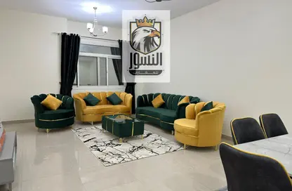 Living / Dining Room image for: Apartment - 1 Bedroom - 2 Bathrooms for rent in Ajman Twins - Al Nuaimiya - Ajman, Image 1