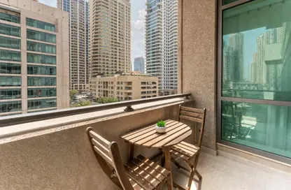 شقة - غرفة نوم - 1 حمام للايجار في المجرة 2 - المجرة - دبي مارينا - دبي