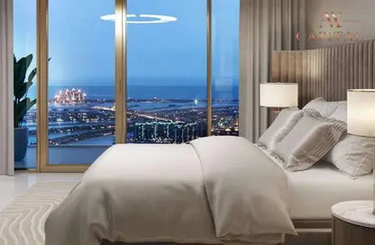 Room / Bedroom image for: Apartment - 1 Bedroom - 1 Bathroom for sale in Grand Bleu Tower 2 - EMAAR Beachfront - Dubai Harbour - Dubai, Image 1