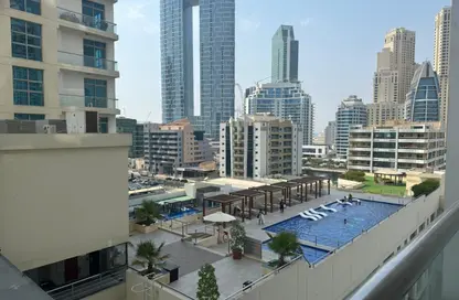 شقة - غرفة نوم - 2 حمامات للايجار في برج دي إي سي 2 - D.E.C.  أبراج - دبي مارينا - دبي