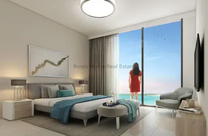 Room / Bedroom image for: Apartment - 1 Bedroom - 2 Bathrooms for sale in Blue Bay - Al Nujoom Islands - Sharjah, Image 1