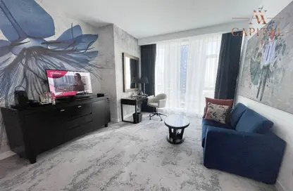 Living Room image for: Apartment - 1 Bedroom - 2 Bathrooms for sale in Laguna Tower - Lake Almas West - Jumeirah Lake Towers - Dubai, Image 1
