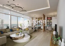 Living / Dining Room image for: Apartment - 2 Bedrooms - 4 Bathrooms for sale in Yas Beach Residences - Yas Bay - Yas Island - Abu Dhabi, Image 1