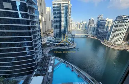 شقة - غرفة نوم - 2 حمامات للايجار في باي سنترال - دبي مارينا - دبي