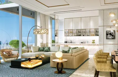 Living Room image for: Duplex - 3 Bedrooms - 4 Bathrooms for sale in Cavalli Casa Tower - Al Sufouh 2 - Al Sufouh - Dubai, Image 1
