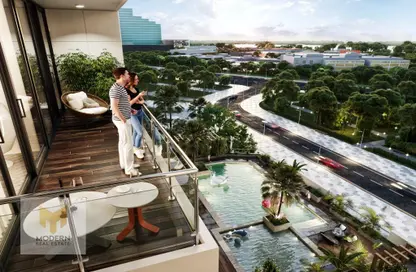 Balcony image for: Apartment - 1 Bathroom for sale in Diva - Yas Island - Abu Dhabi, Image 1