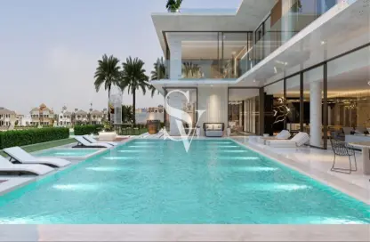 صورة لـ حوض سباحة فيلا - 6 غرف نوم للبيع في نخلة جميرا - دبي ، صورة رقم 1
