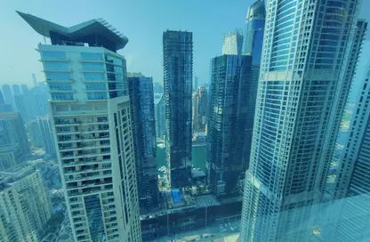 شقة - غرفة نوم - 2 حمامات للايجار في برج ماج 218 - دبي مارينا - دبي