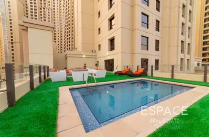 Pool image for: Apartment - 4 Bedrooms - 4 Bathrooms for rent in Sadaf 8 - Sadaf - Jumeirah Beach Residence - Dubai, Image 1