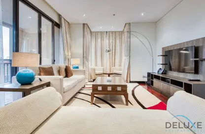 Living Room image for: Apartment - 2 Bedrooms - 2 Bathrooms for rent in Royal Amwaj Residences North - The Royal Amwaj - Palm Jumeirah - Dubai, Image 1