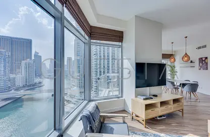 Living Room image for: Apartment - 2 Bedrooms - 2 Bathrooms for rent in Fairfield Tower - Park Island - Dubai Marina - Dubai, Image 1