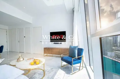 صورة لـ غرفة المعيشة شقة - غرفة نوم - 1 حمام للايجار في برج ذا باد - الخليج التجاري - دبي ، صورة رقم 1